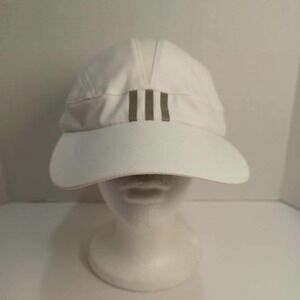Adidas ClimaCool Hat Cap White Gray 3 Stripes Adjustable Performance‎ Athletic